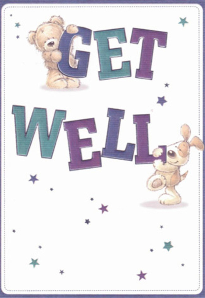 Bursting with cheerful encouragement, this get well card encapsulates the gentle support and creative vitality unique to Hackney Wick. Playfully illustrated, a friendly bear and an animated puppy share the stage, their expressive faces and plush fur depicted with a softness that almost recalls sinking your hands into a thick arrangement of locally-sourced blooms. Dancing stars-rendered in a lively palette of aquatic blues and energetic purples-float around them, infusing the scene with a feeling of celebration and hope. The typography is bold and contemporary, shaded in teals and deep violets, anchoring the composition in uplifting positivity. There's a near-tactile quality to the textures, with fluffy details that resonate warmly, reminiscent of the inviting bouquets crafted at Flowers Hackney Wick for residents along Fish Island. The atmosphere is light and reassuring, brightening spirits as the River Lee glimmers nearby. Envisioning this card paired with a thoughtful posy, the gesture becomes a radiance of goodwill: a fusion of vibrant art and heartfelt concern that speaks eloquently to all ages and backgrounds.